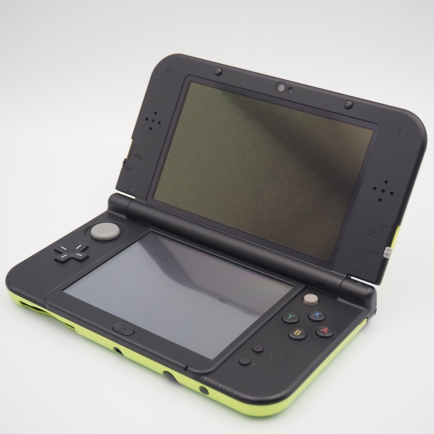 [EXC] New Nintendo 3DS XL LL lime Black Console Stylus Tested Japanese ver