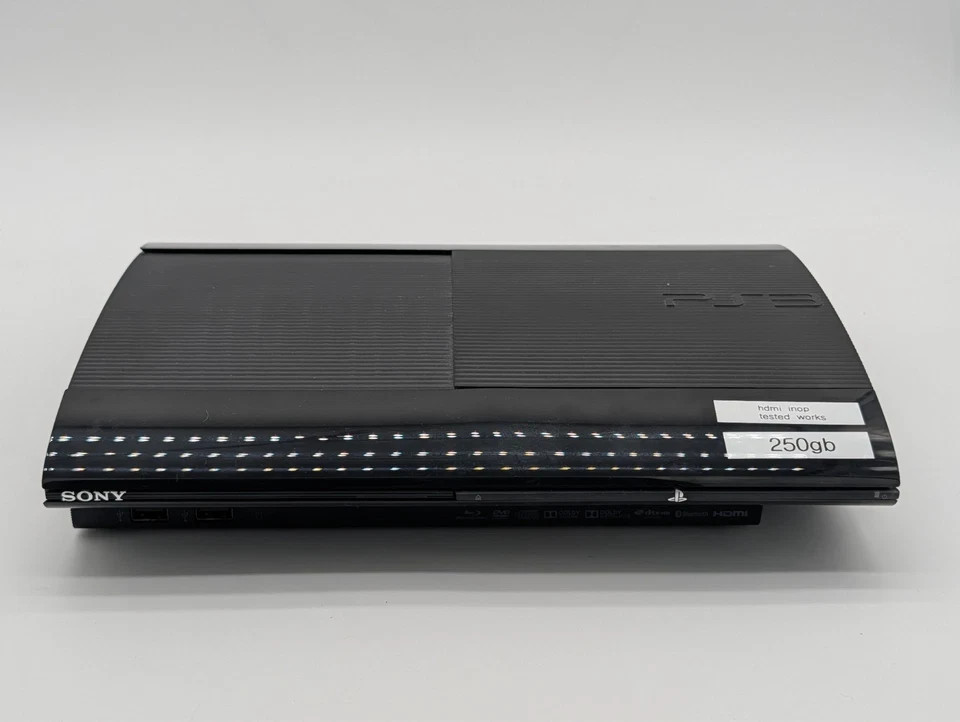 Sony PlayStation 3 PS3 Super Slim CECH-4001B Console Bundle HDMI Inop – AV ONLY!