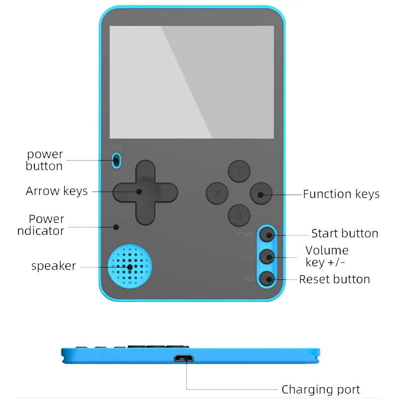 Handheld Game Console 500 Classic Games LCD Portable Retro Video Mini Game