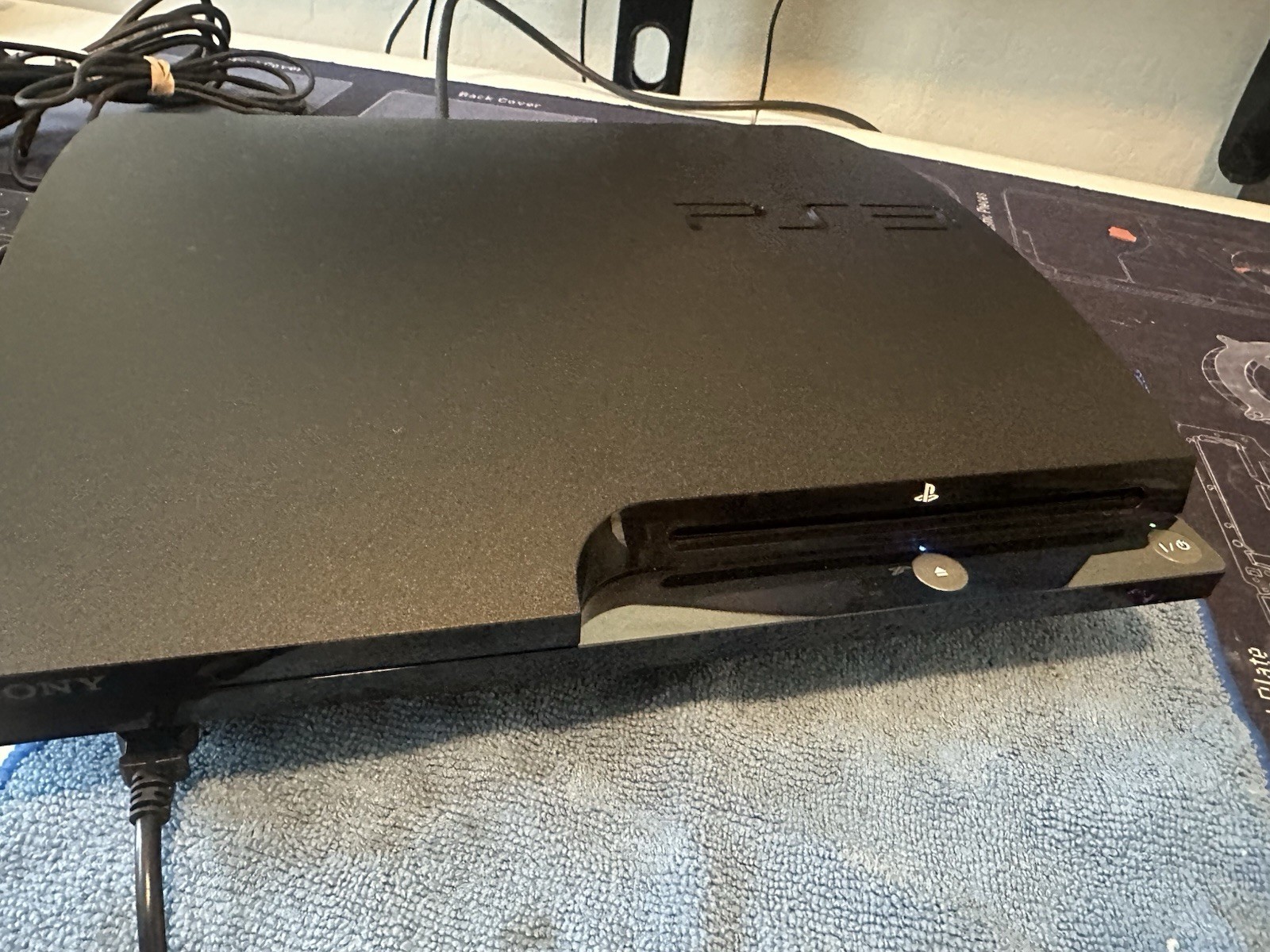 Sony PlayStation 3 PS3 Slim 240GB SSD Bundle Blue Controller Restored