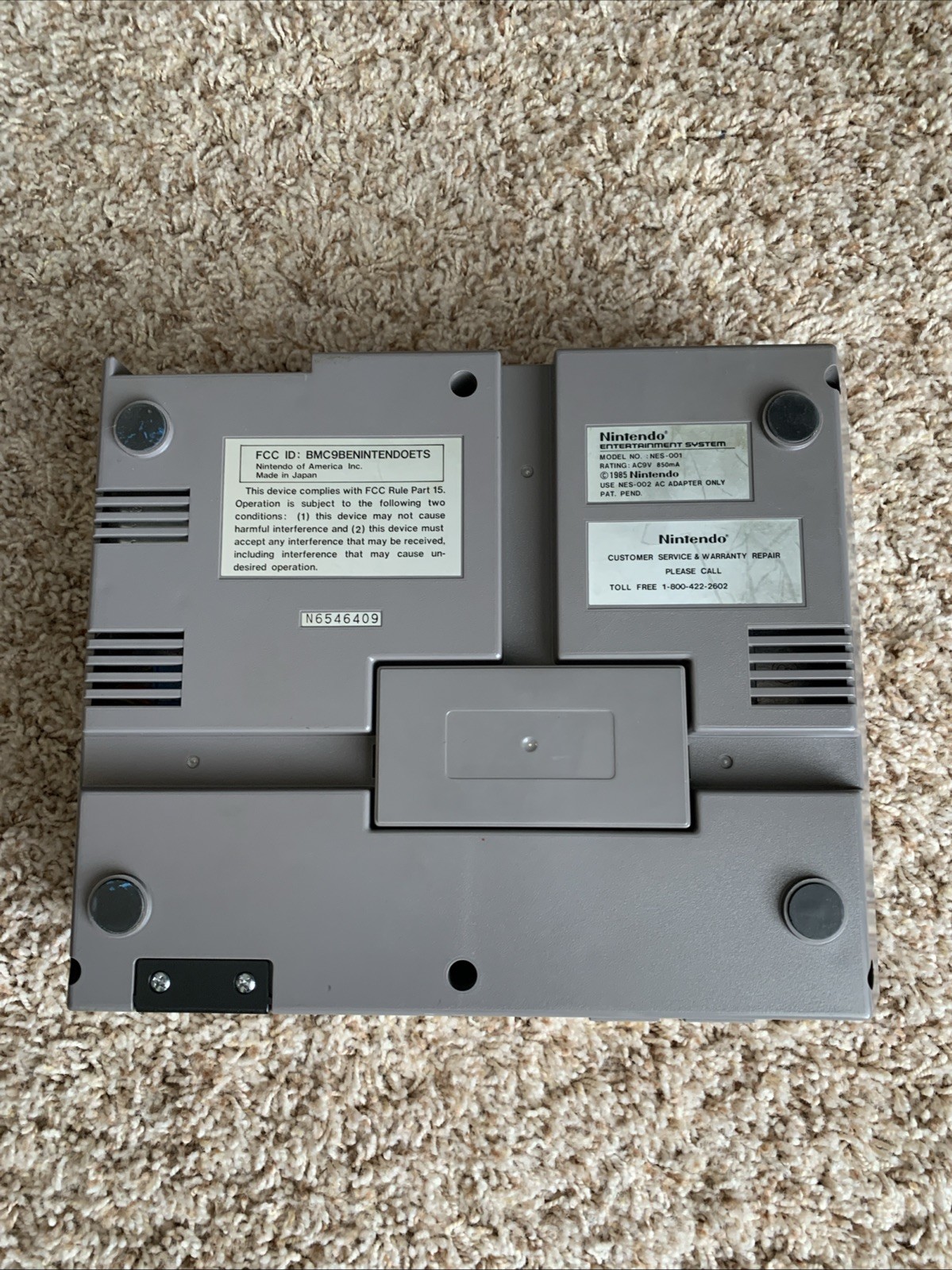 Original Nintendo NES Console w/ Super Mario Duck Hunt Game ONLY! Works – READ!