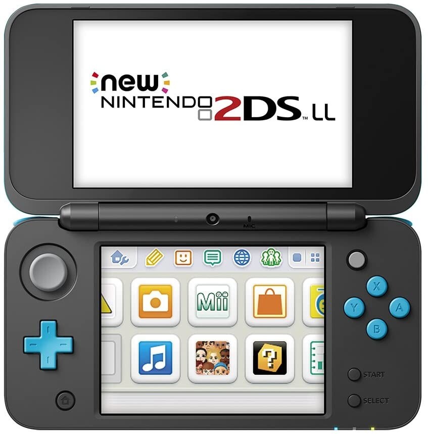 USED Japanese New Nintendo 2DS XL LL BLACK TURQUOISE BLUE only console JAN-001