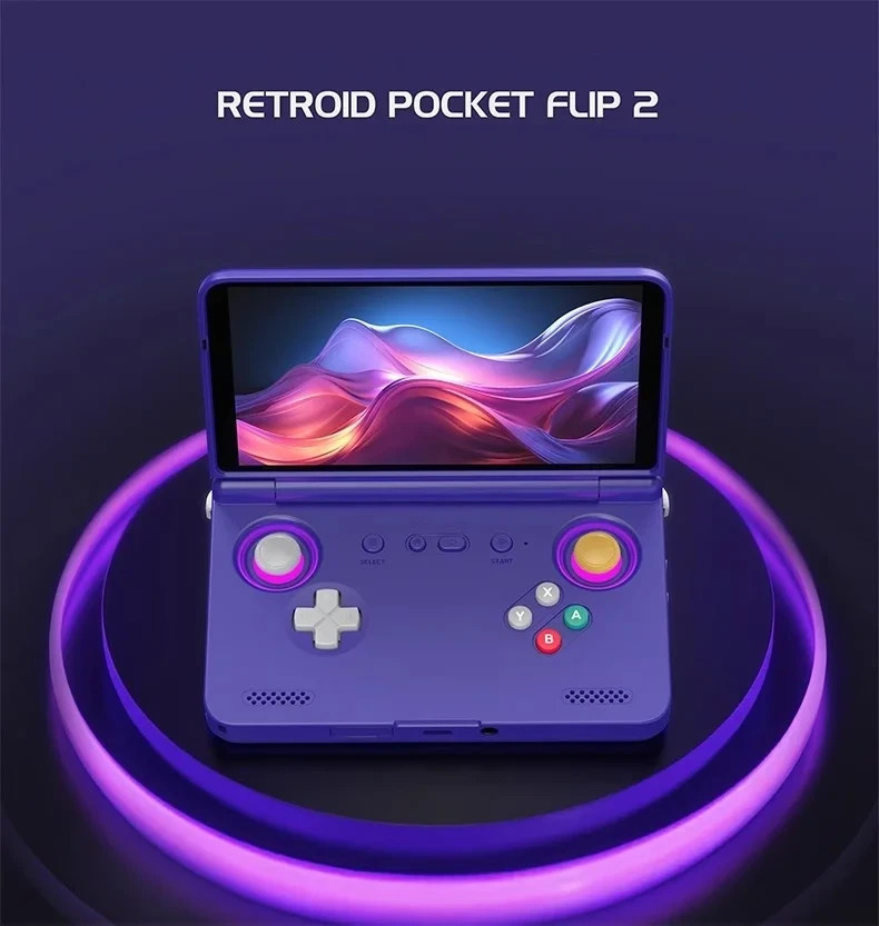 Retroid Pocket Flip 2 Retro Handheld Game Console – Android Gaming Device