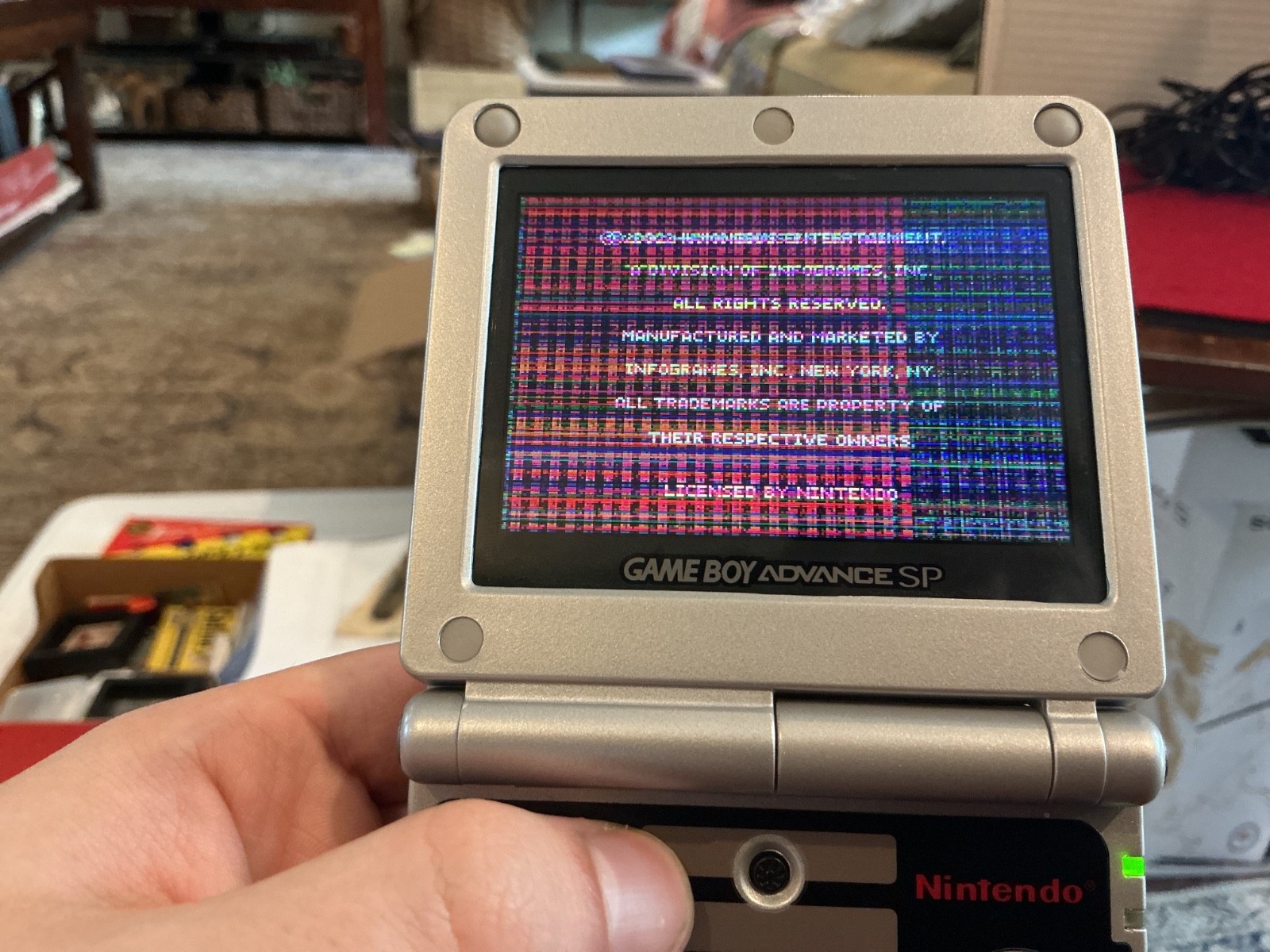 NES GBA SP AGS-101 modded screen with 4 Games (READ DESCRIPTION)