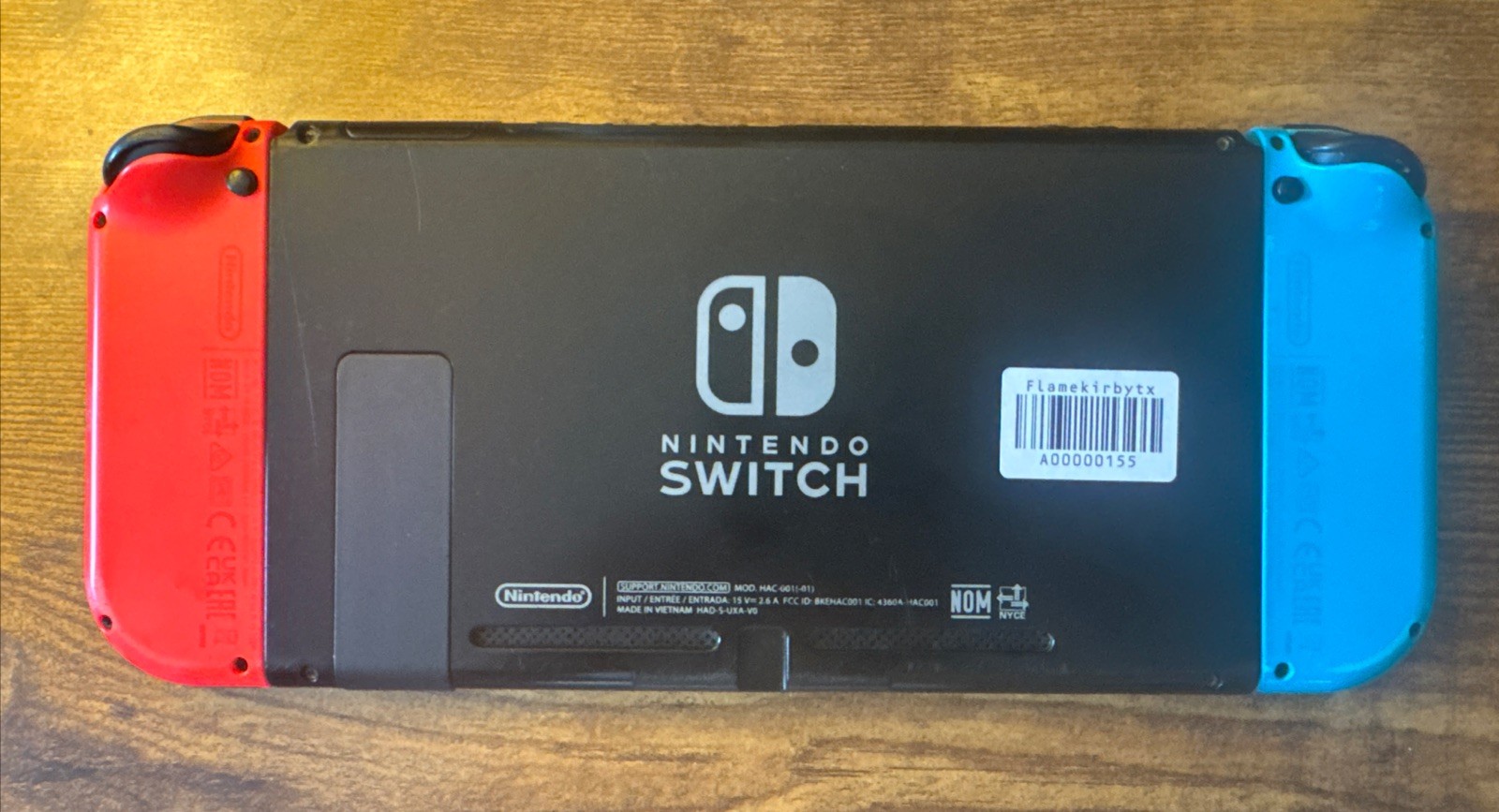 Nintendo Switch 1 32GB Console Bundle Neon Red/Blue JoyCons With OEM Dock +Cords