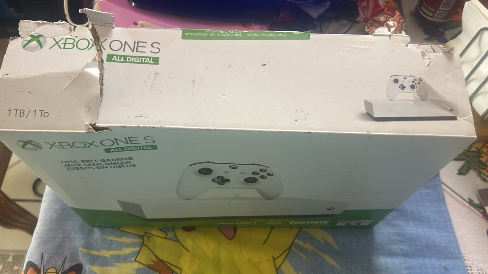 Xbox One S All‑Digital Edition 1TB Console – White – Tested – No Disc Drive