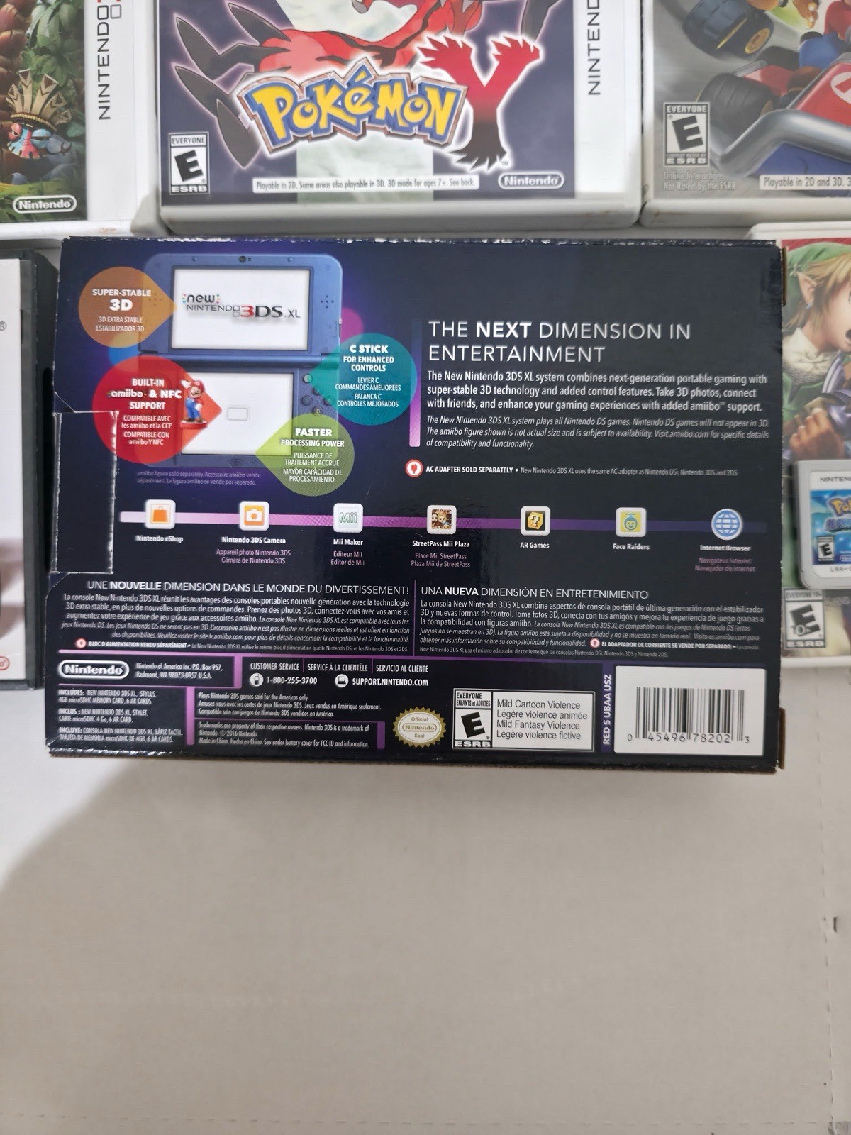 New Nintendo 3DS XL Galaxy Limited Edition System With Box And Games Lot