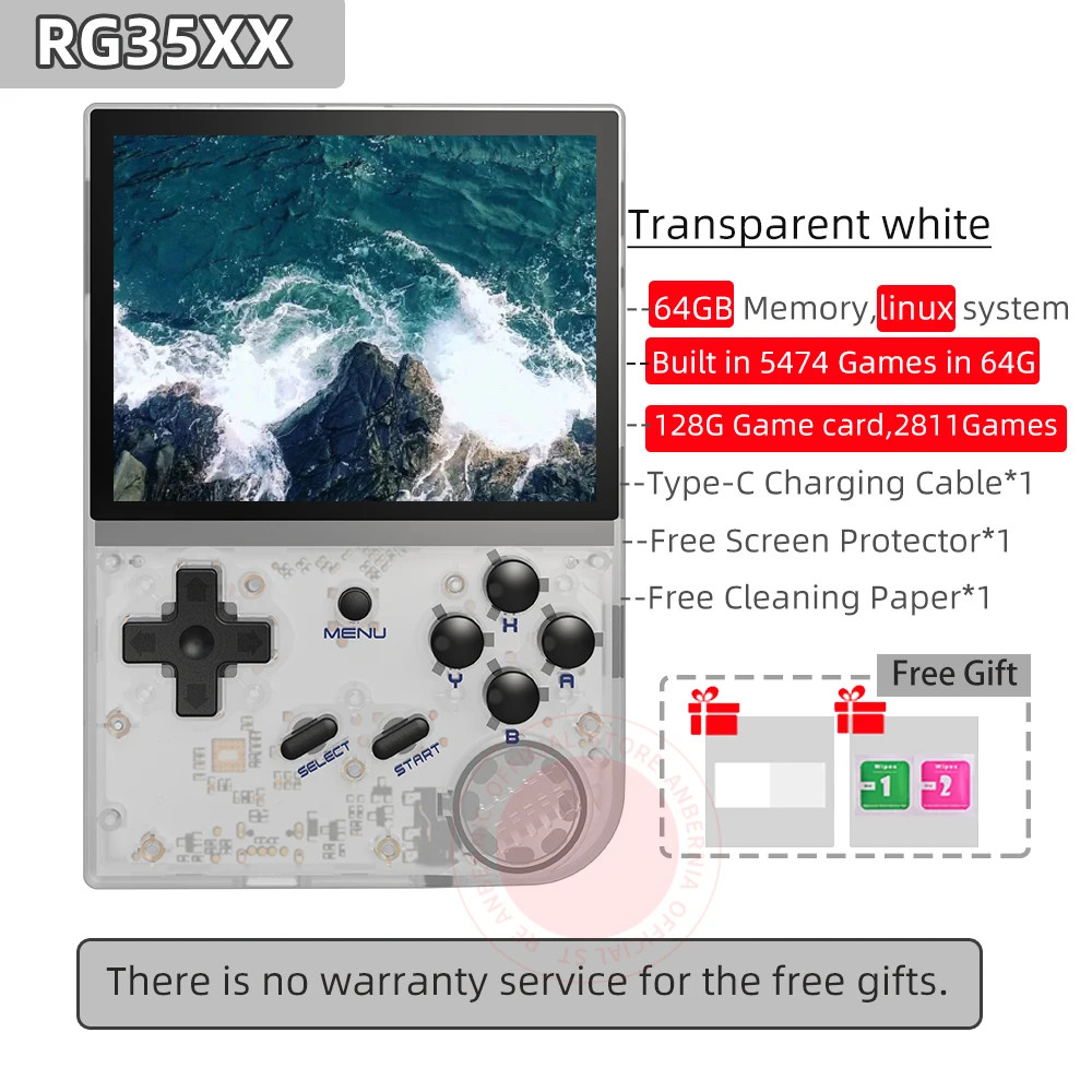 64 Bit RG 35XXPRO RG35XX plus Retro Handheld Game Player Built-In 64G TF 5K+ Cla