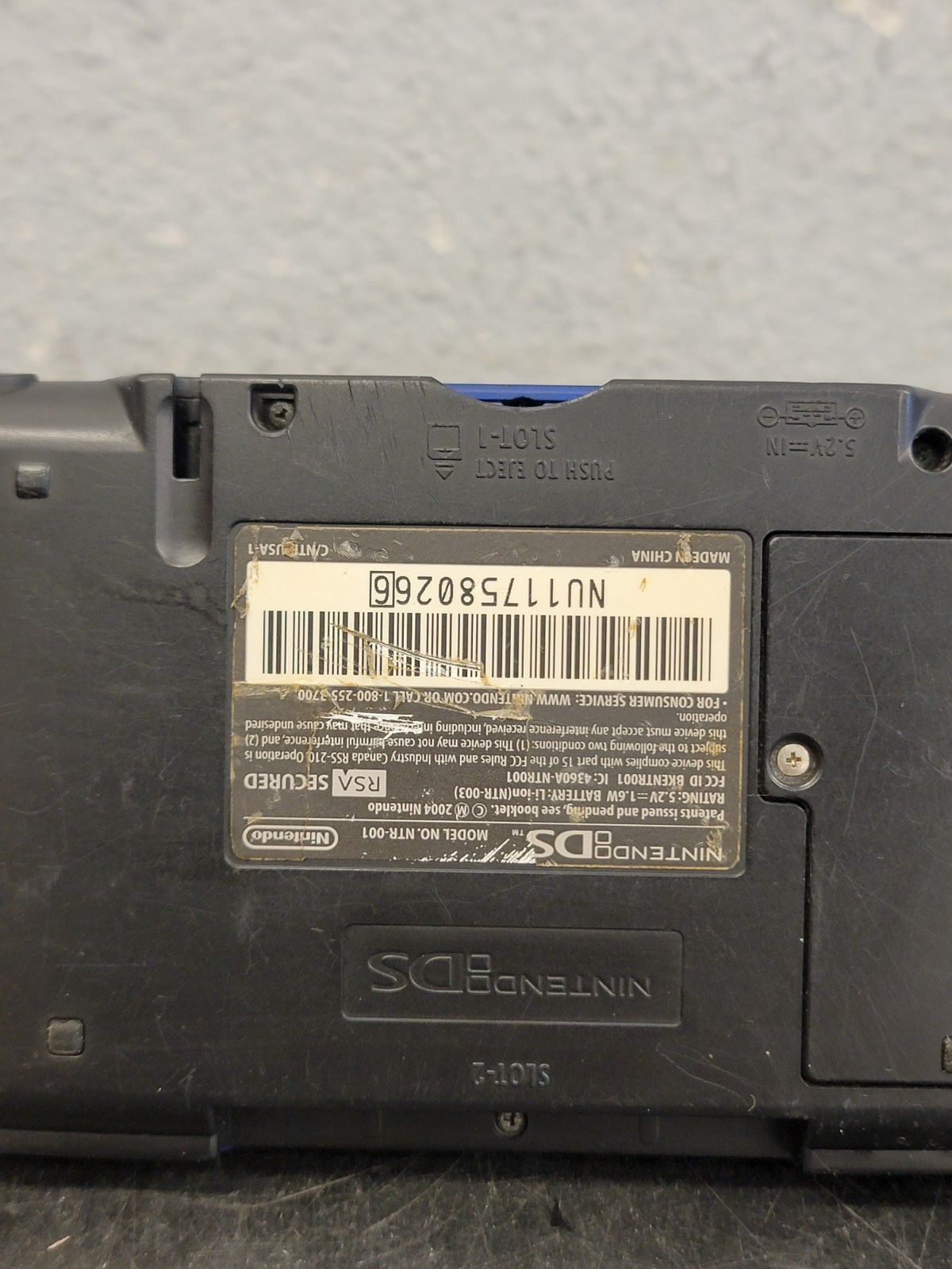 Nintendo DS NTR-001 Original Fat Console Blue 👁