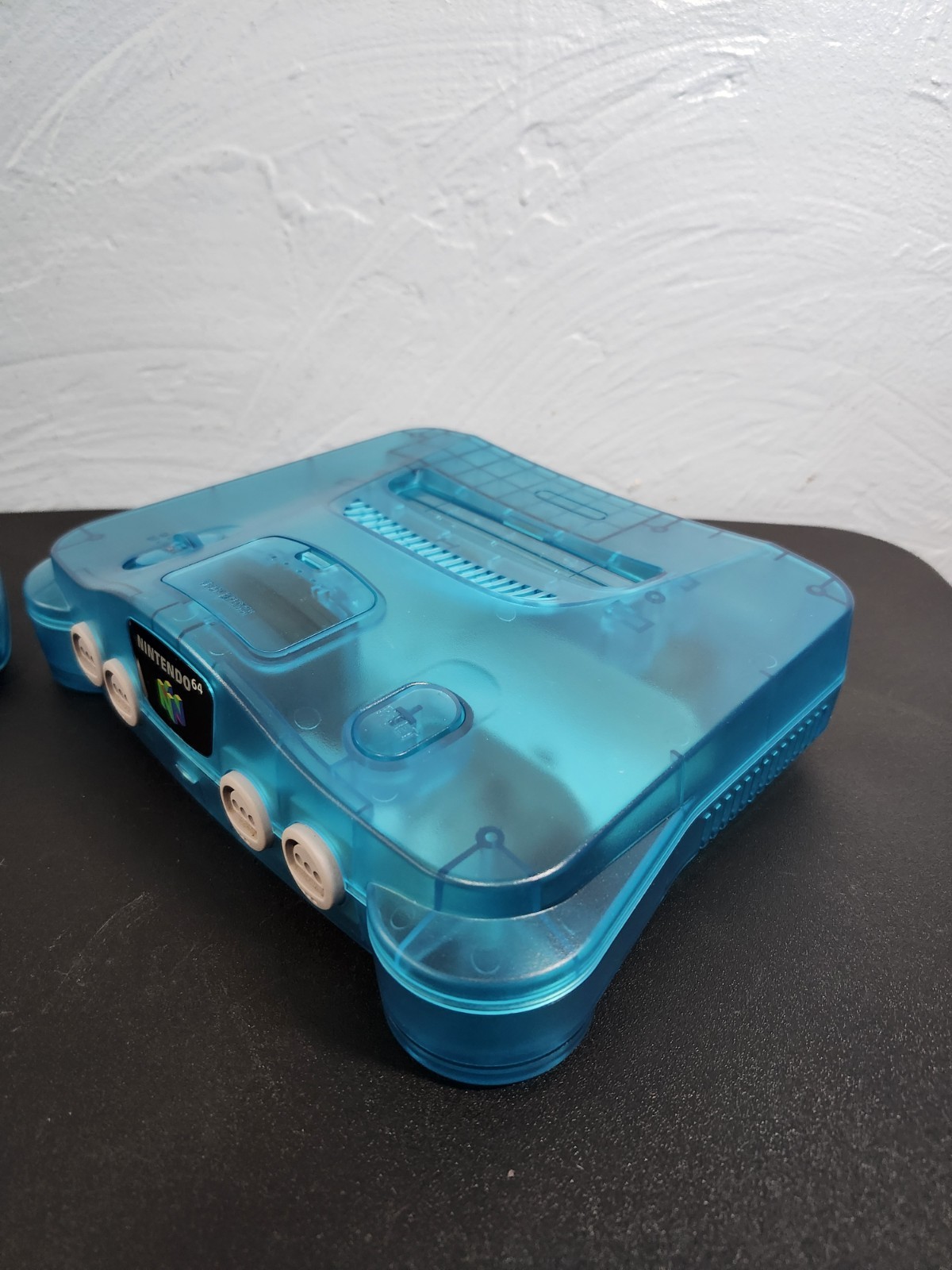 ICE Blue Custom Nintendo 64 with OEM Controller Repo Stadium 2 Tested Working VG