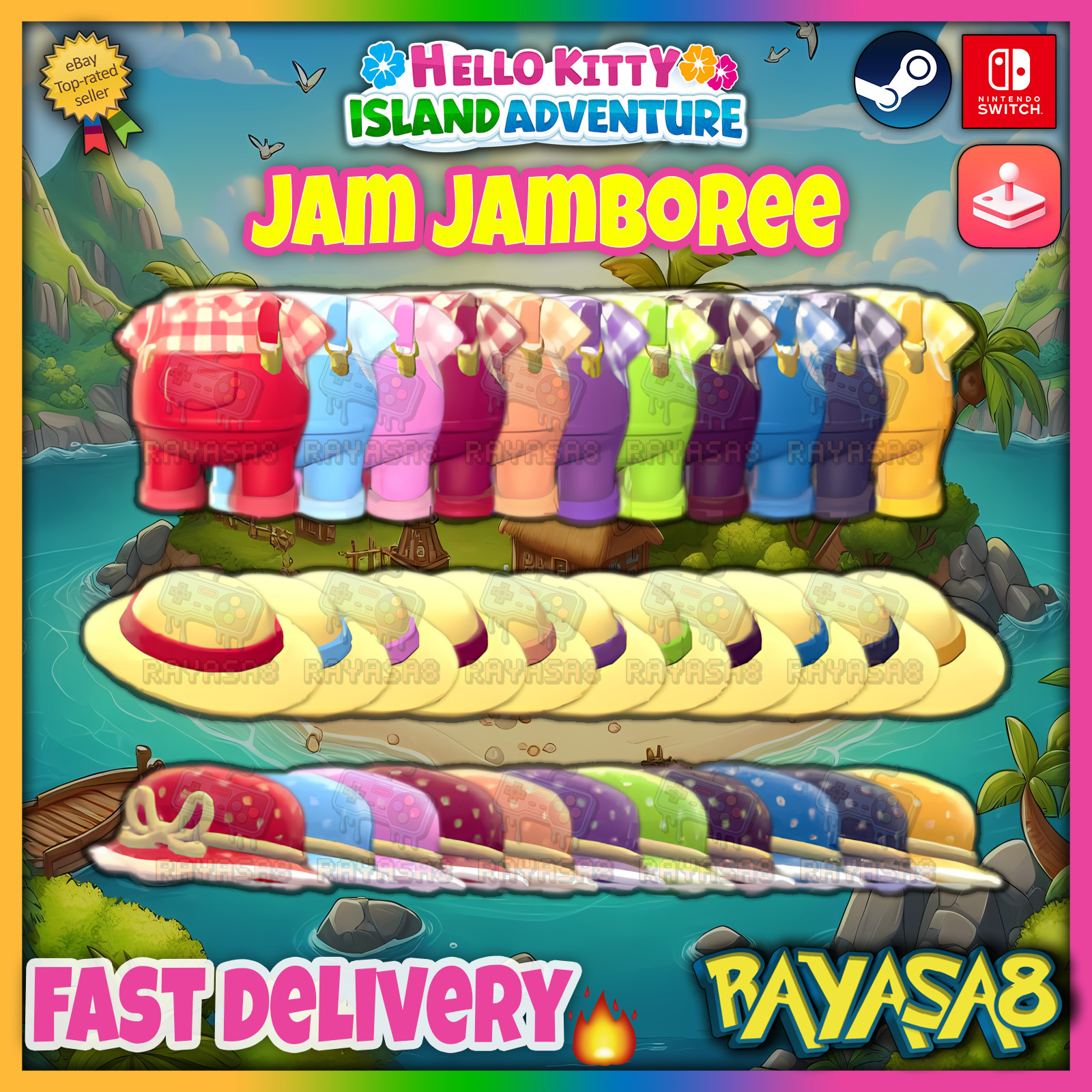 🍓 Jam Jamboree Outfit Set | Hello Kitty Island Adventure iOS/Steam/Switch 🎨🔥