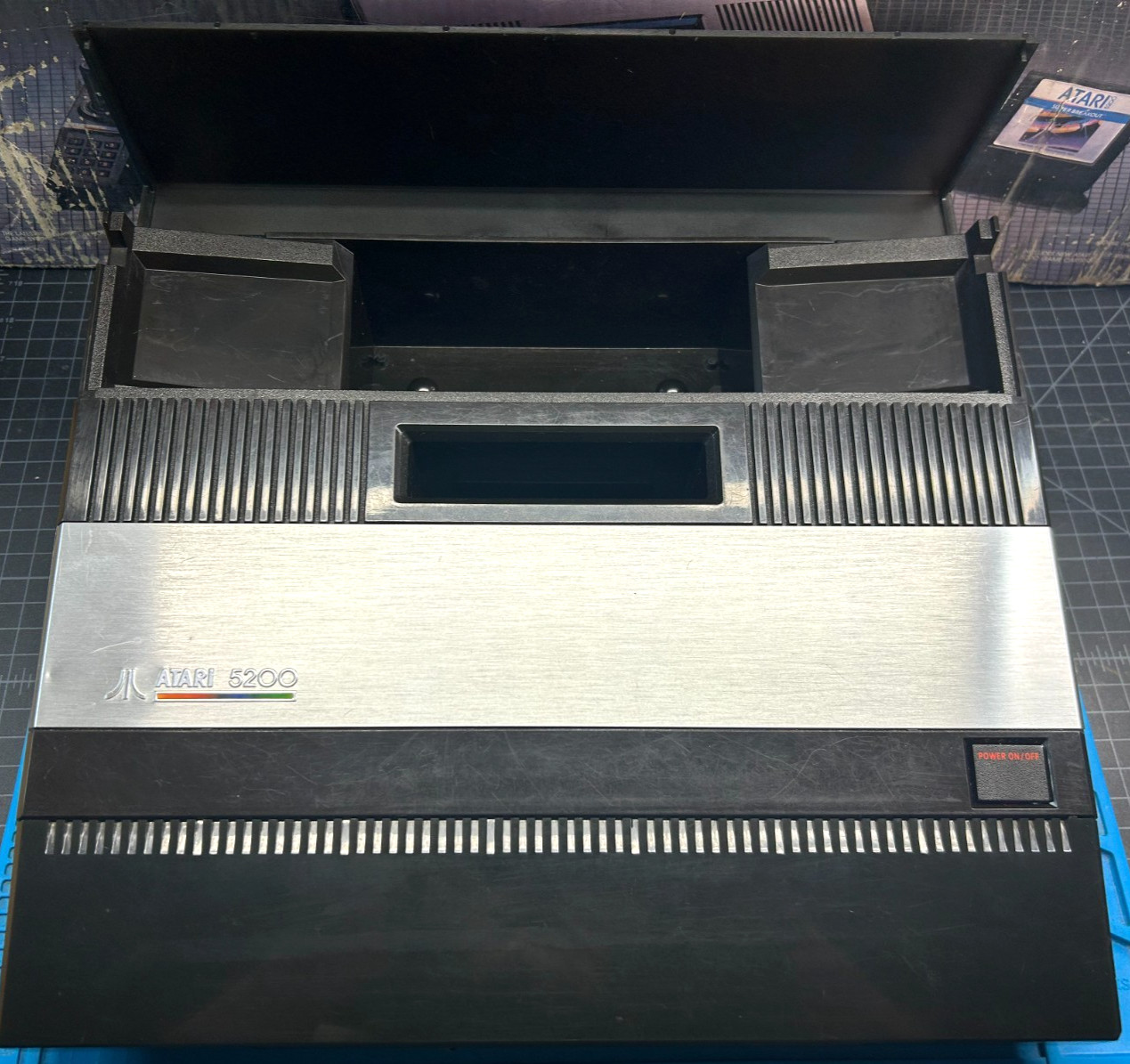 Atari 5200 4 Port Console, Rebuilt Controller, Power Mod, 2 Games in Box TESTED