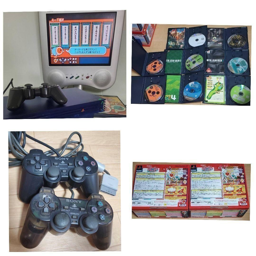 Sony PS2 main unit SCPH-37000 + Taiko no Tatsujin 6th generation Tatacon