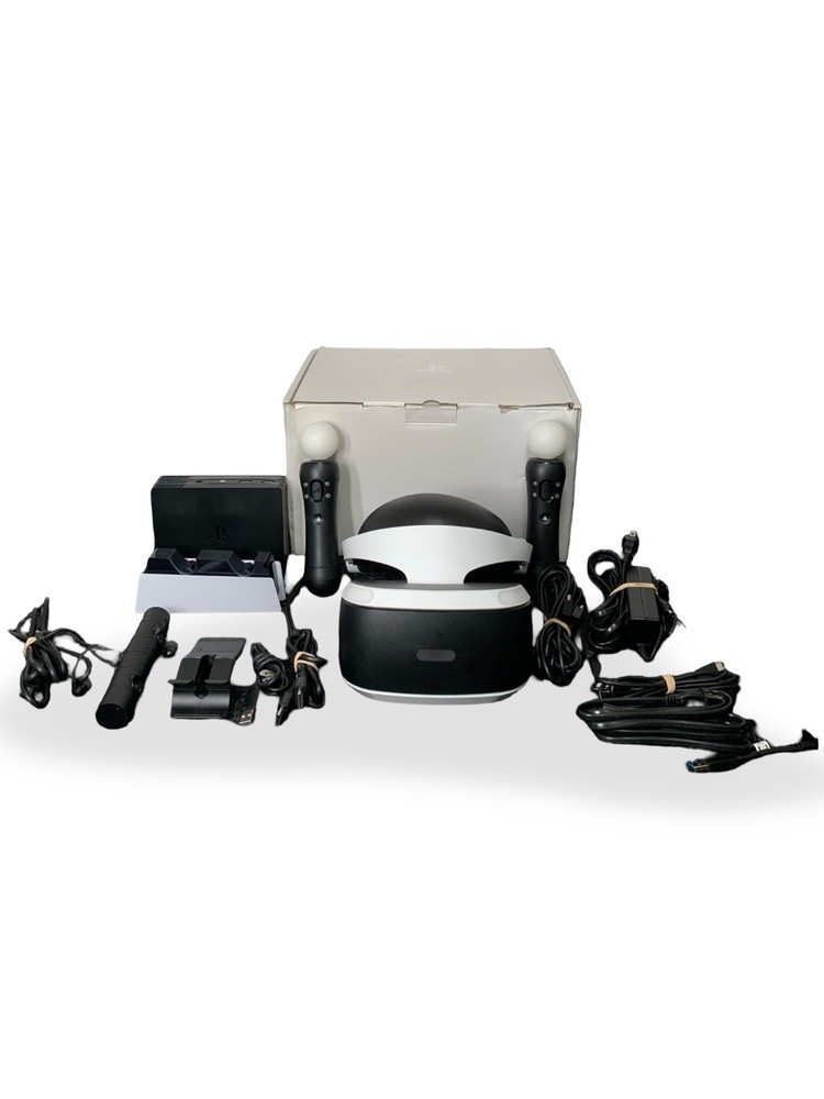 Sony PlayStation VR1 Complete Set – Headset, Processor Unit, Controllers, Cables