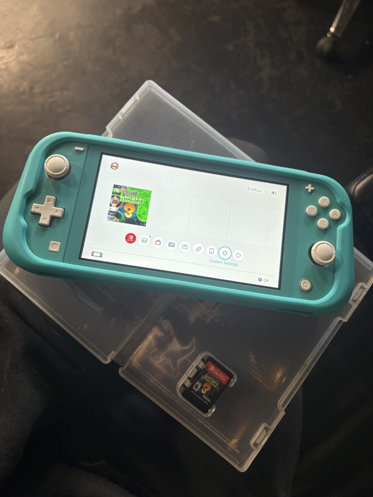 Nintendo Switch Lite 32GB+60GB chip & Luigi’s mansion lot