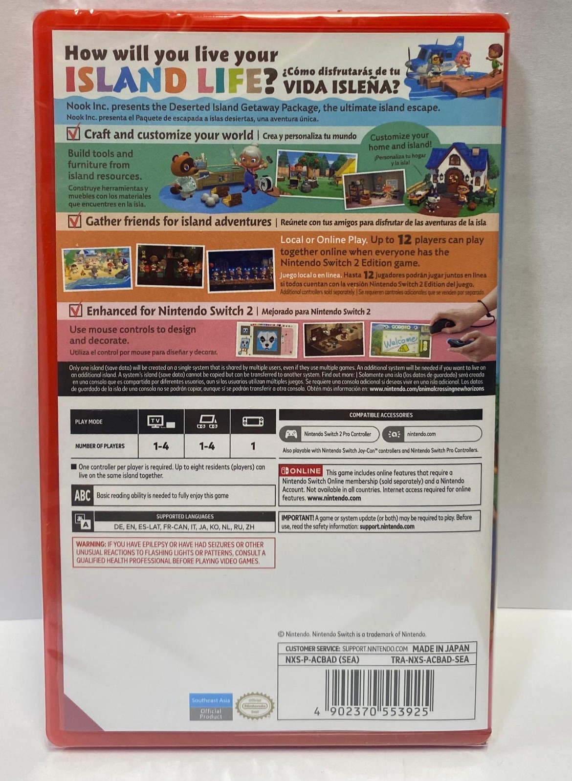 Animal Crossing New Horizons Nintendo Switch 2 New Sealed Special (2026 Sim)