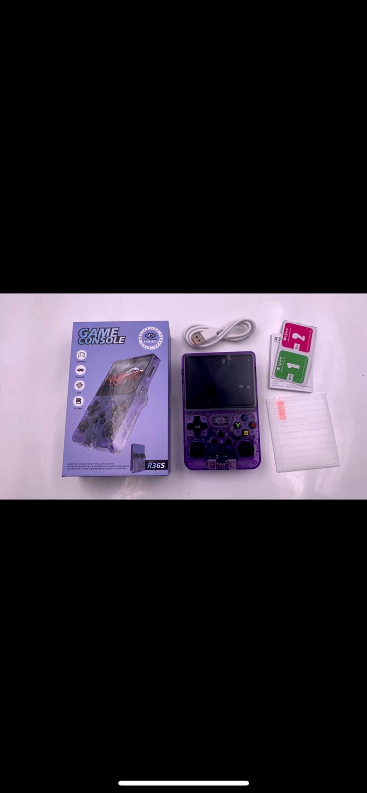 R36S Handheld Emulator Retro Game Console 128GB with 17,000+ Games – PURPLE