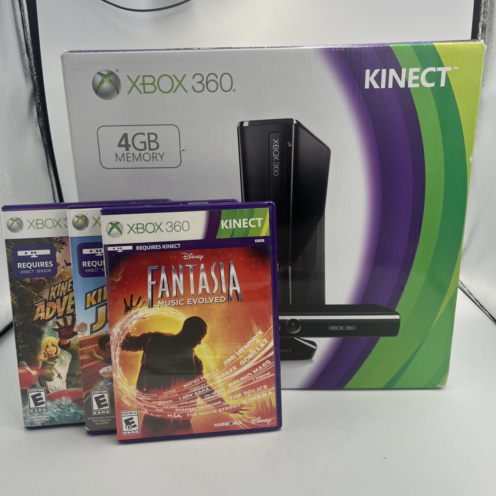 Microsoft Xbox 360 4GB Video Game Console System Kinect Bundle. All Included