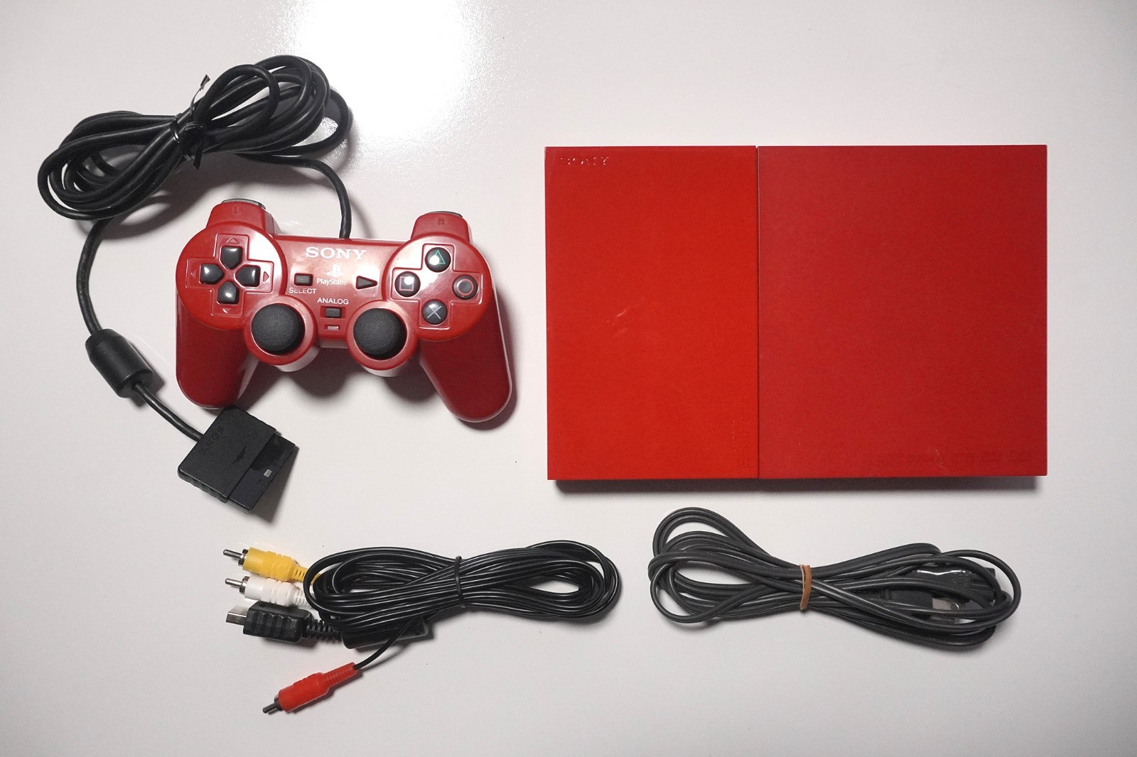 Playstation 2 Slim console SCPH-90000 Red Japan PS2 System US Seller