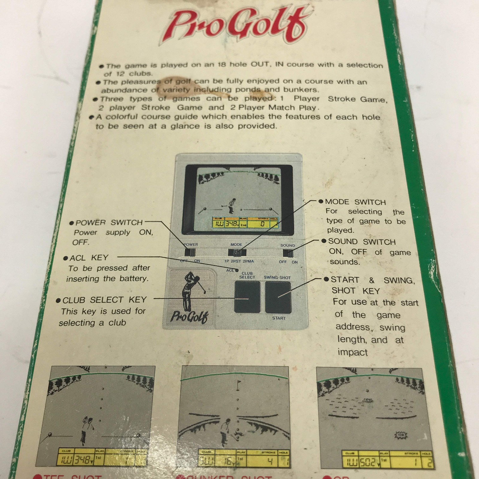 Lsi game Pro Golf Vintage Handheld Bandai Game w Box