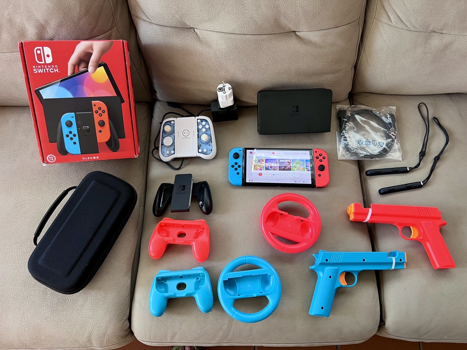 Nintendo Switch Oled with Accessories, 6 Months Life