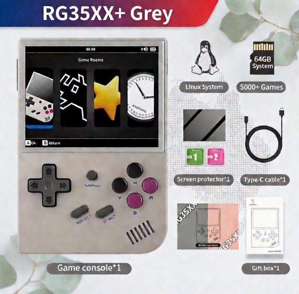 Anbernic RG35XX Plus 64GB Retro Gaming Quad Core Gaming Console Ready To Play