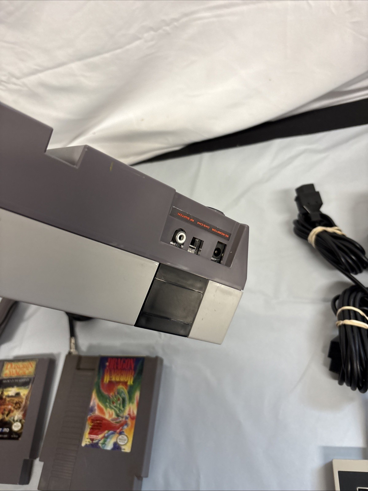 Nintendo NES Bundle With Cables, 3 Games & , 2 Controllers Tested Working READ