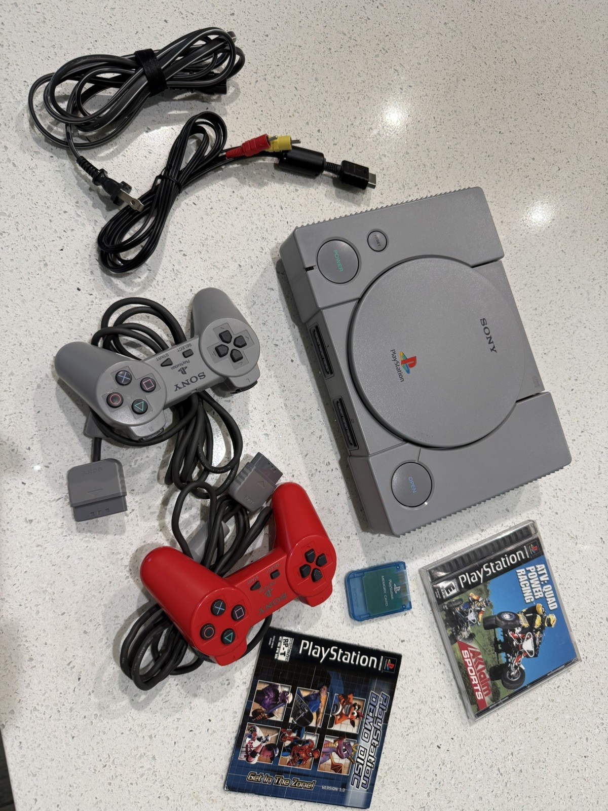 Sony PlayStation 1 PS1 Original Console System Bundle Tested Works Controller