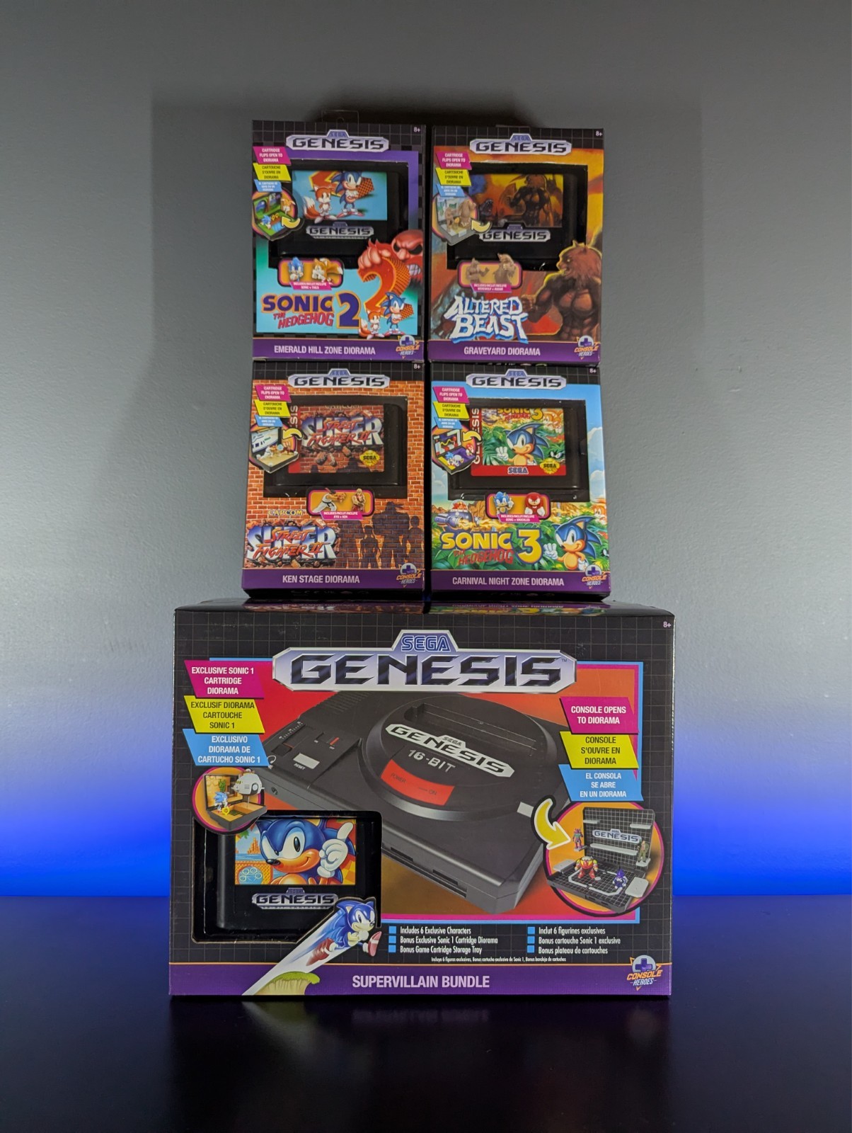 🔥 COMPLETE Sega Genesis Sonic Supervillain 5-Piece Set By Console Heroes 🔥