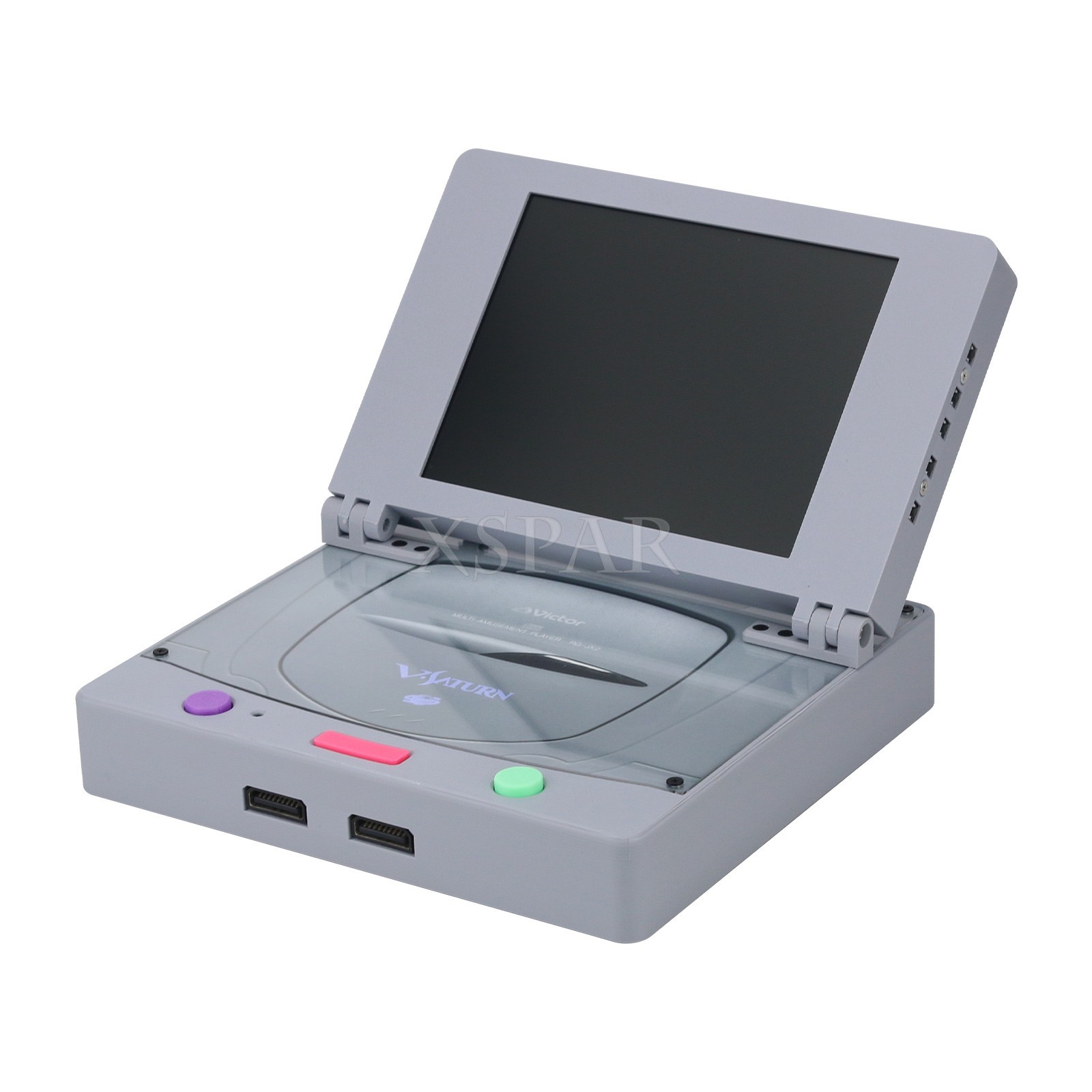 Saturn Slim Combo Game Console 8″ 4:3 LCD Screen Hifi Stereo Speaker for SS Game
