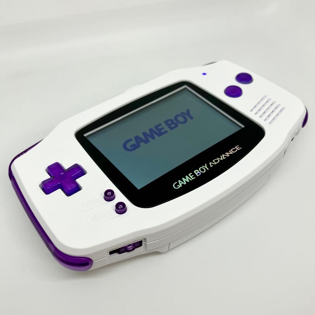 Nintendo Game Boy Advance IPS V5 White Chrome Purple Custom Console GBA Japan