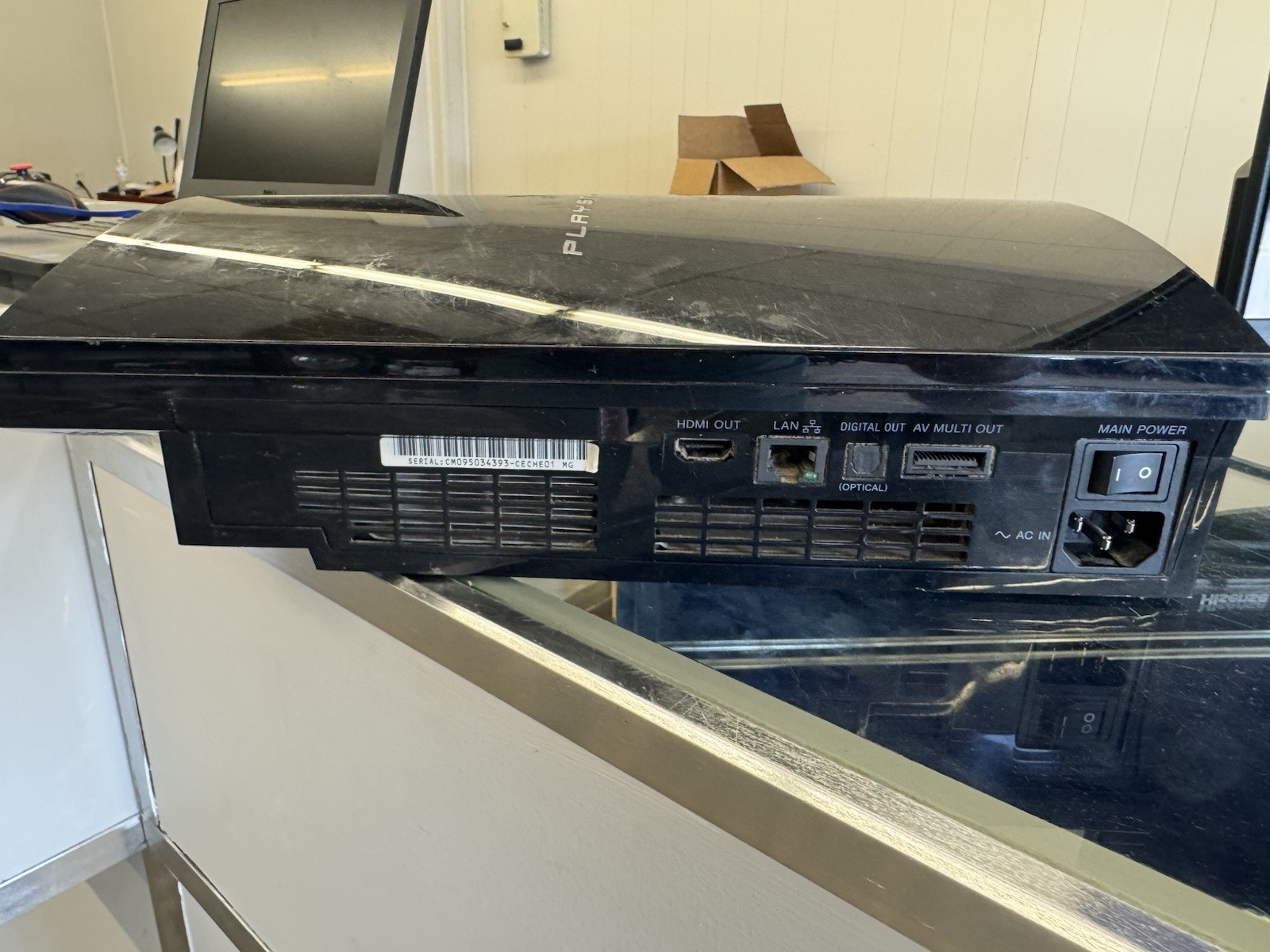 PlayStation 3 PS3 Fat Backwards Compatible CECHE01 Console FOR REPAIR DISC EJECT