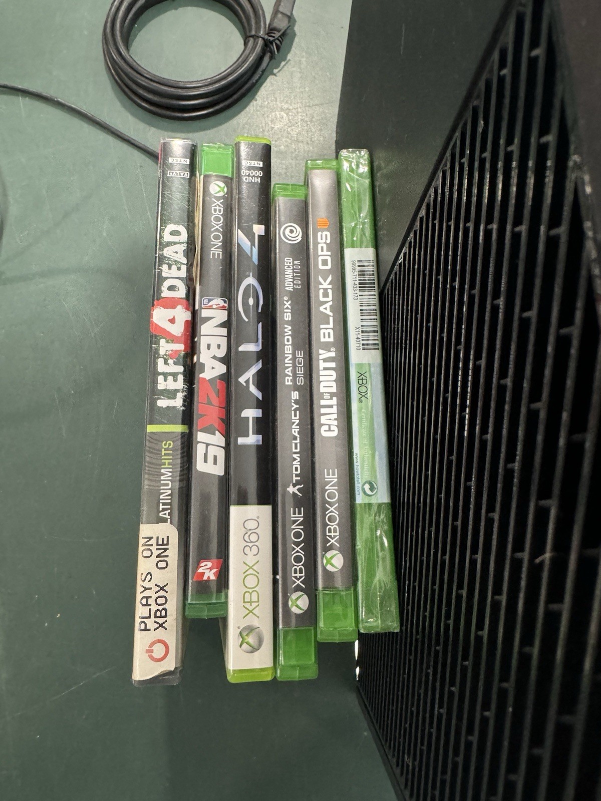 Microsoft Xbox One Console Black Wi-Fi HDMI USB w/ Controllers & 5 Games