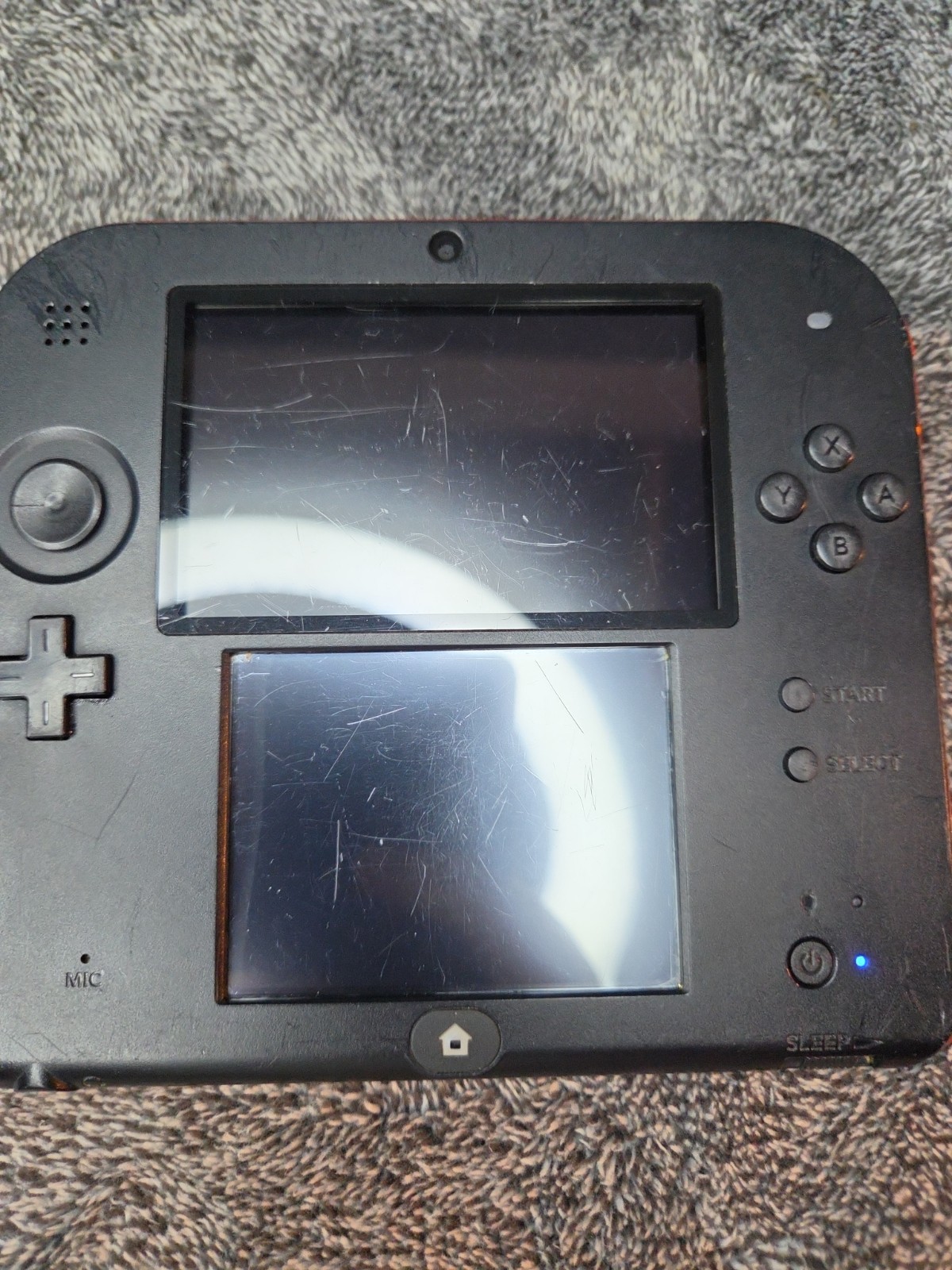 Nintendo 2DS Black & Crimson Red System Tested And Working Console Only