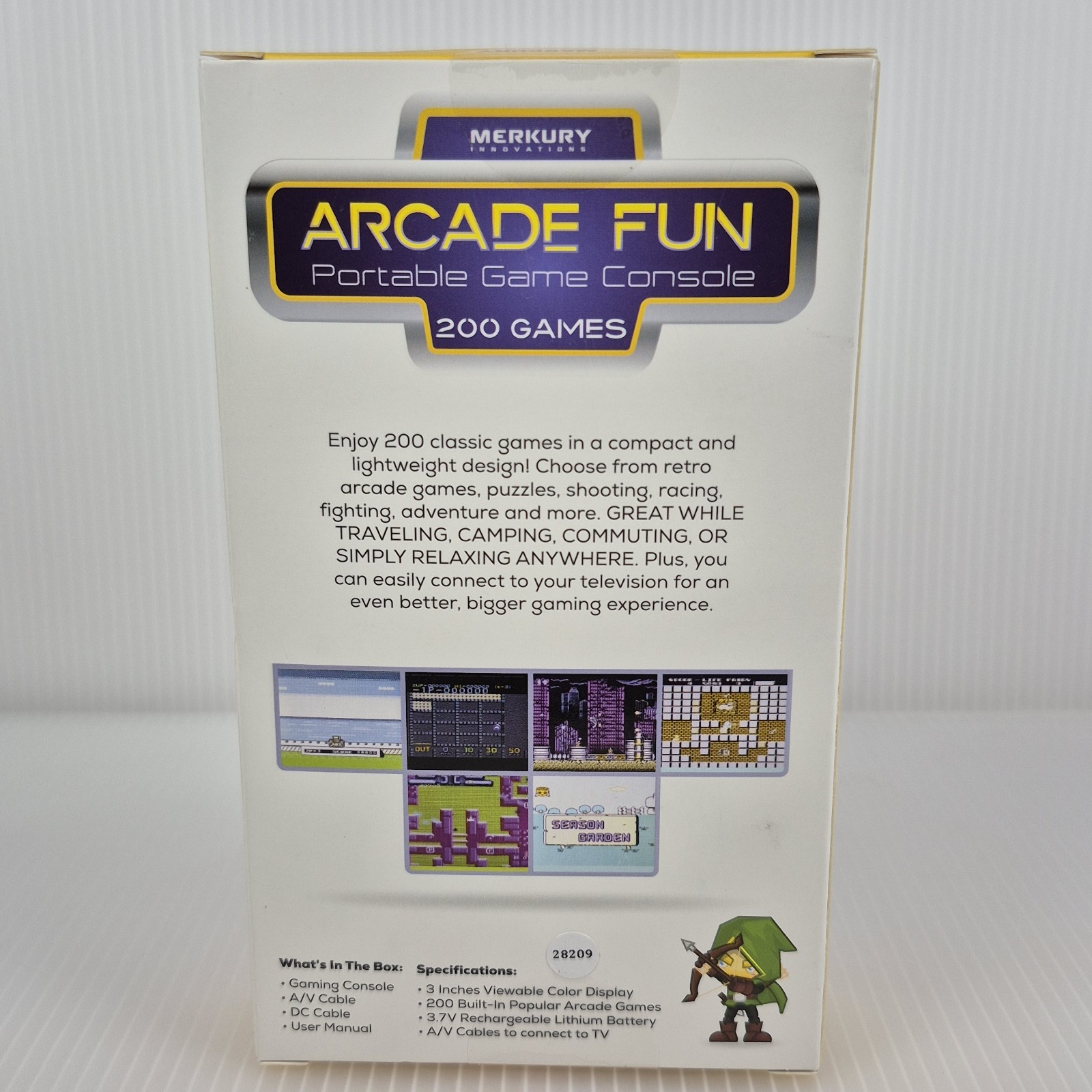 Merkury Innovations Arcade Fun Portable Game Console 200 Games