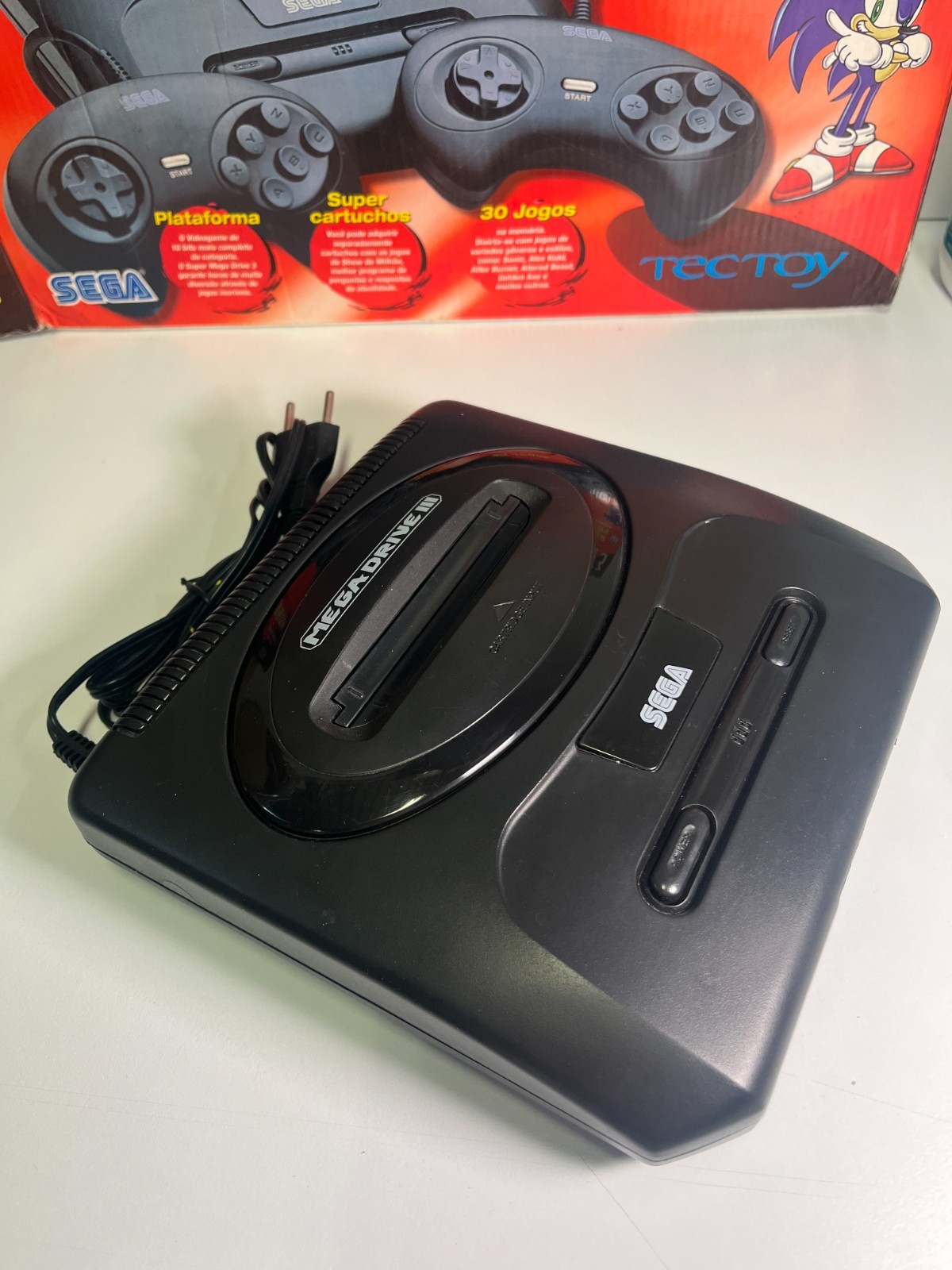 SUPER MEGA DRIVE 3 TEC TOY SEGA BRAZIL 30 GAMES EDITION BOXED TESTED CONSOLE
