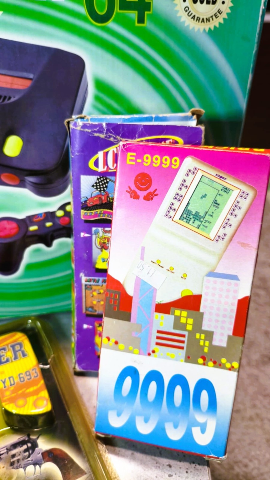 vintage console 80s 90s retro lot bundle old games and 2 basketball boxes