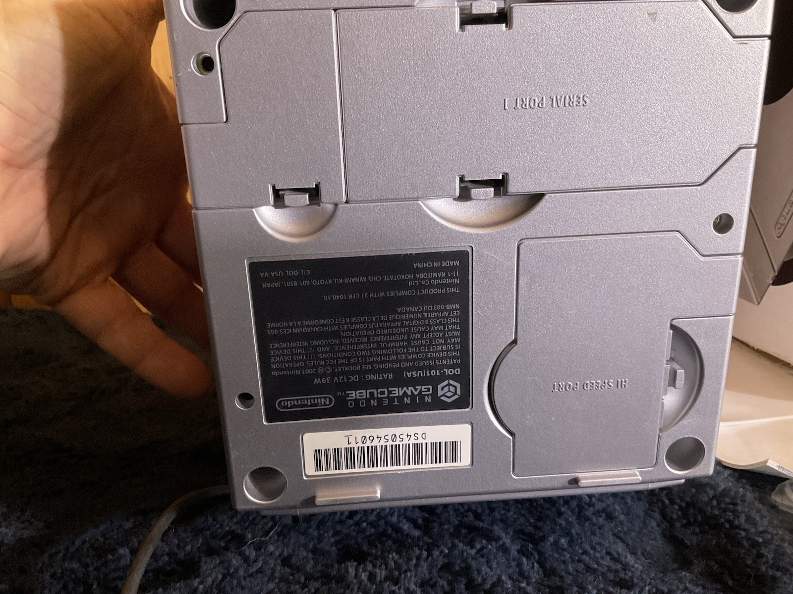 Game Cube Console-turns On UnTested Two Games And Box No Controllers Or Tv Av