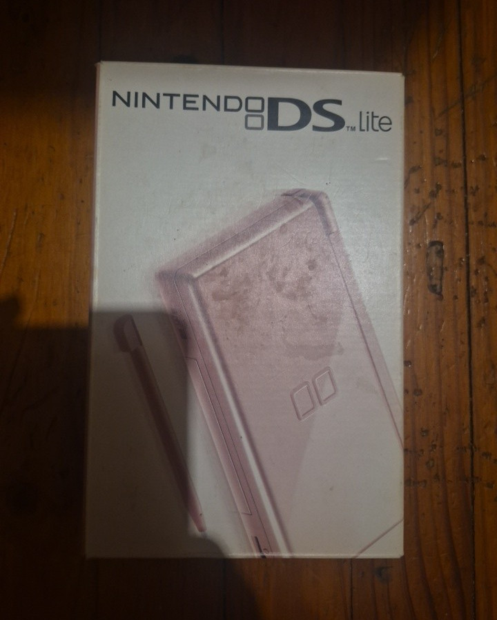 Nintendo DS Lite Pink Handheld System Console with Original Box Packaging