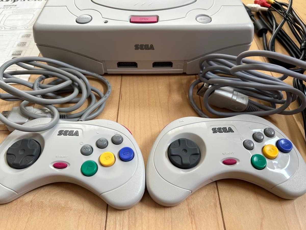 Sega Saturn console, 25 games, 2 controllers, memory set, Tested from Japan
