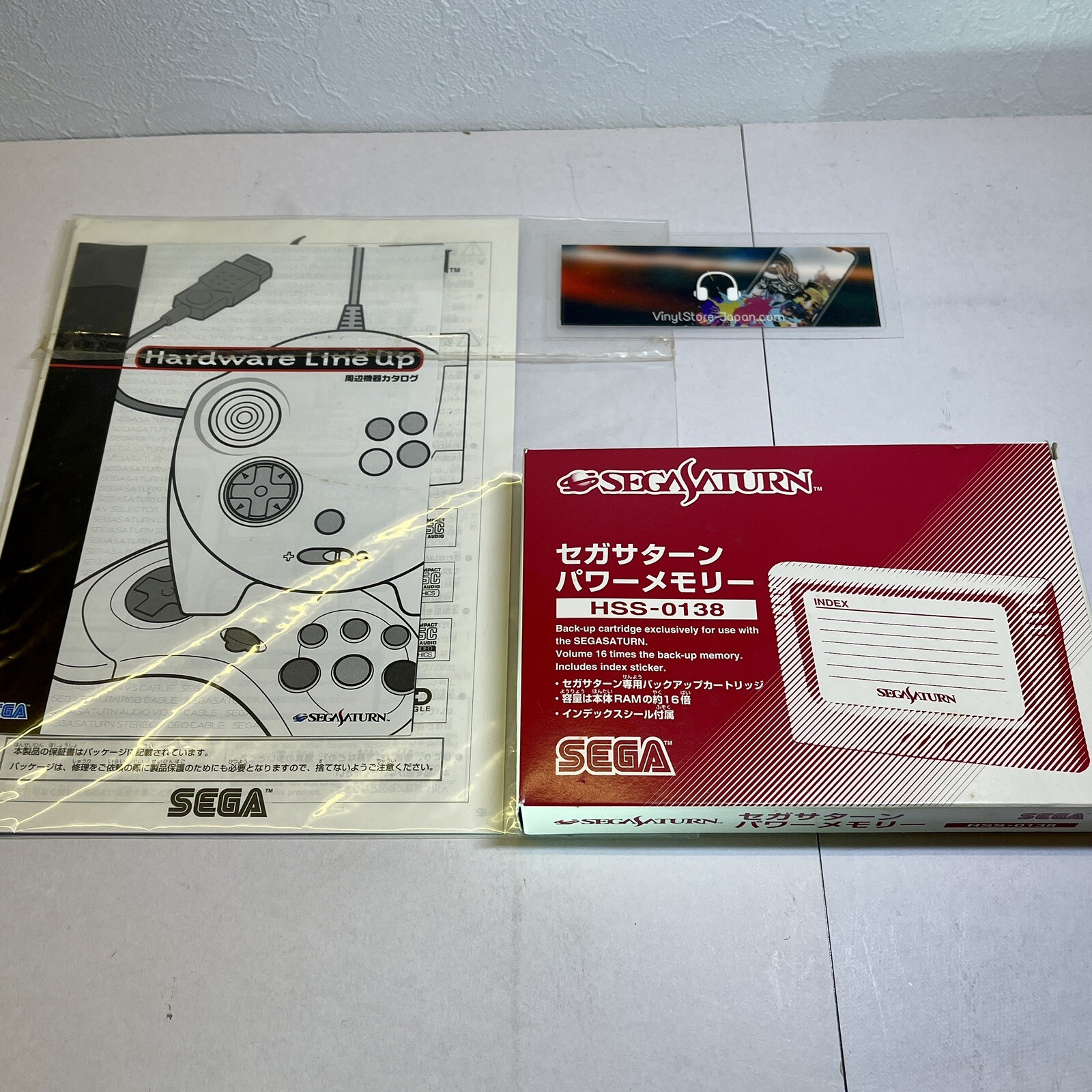 Boxed SEGA SATURN CONSOLE SET HST-0019 White w/2games Japan Used VG+/EX