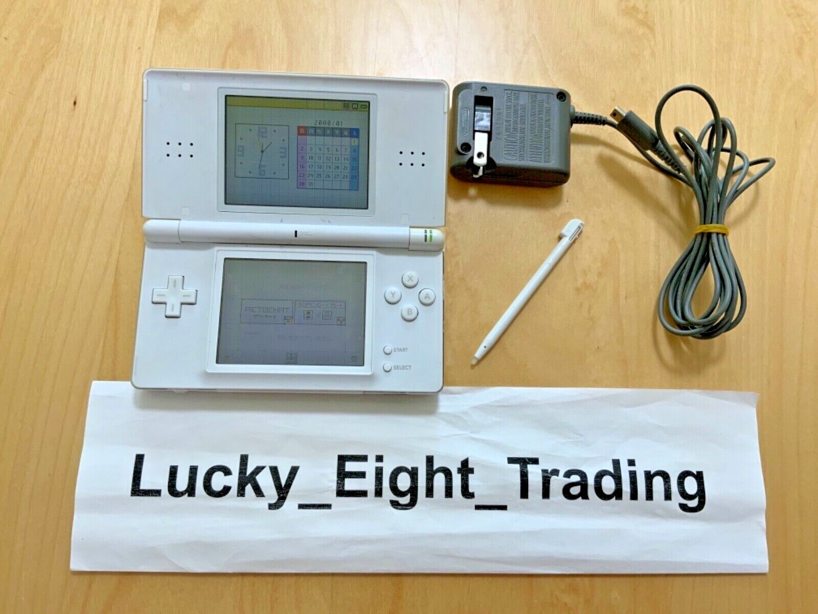 Nintendo DS Lite Crystal White Console Charger Stylus [CC]