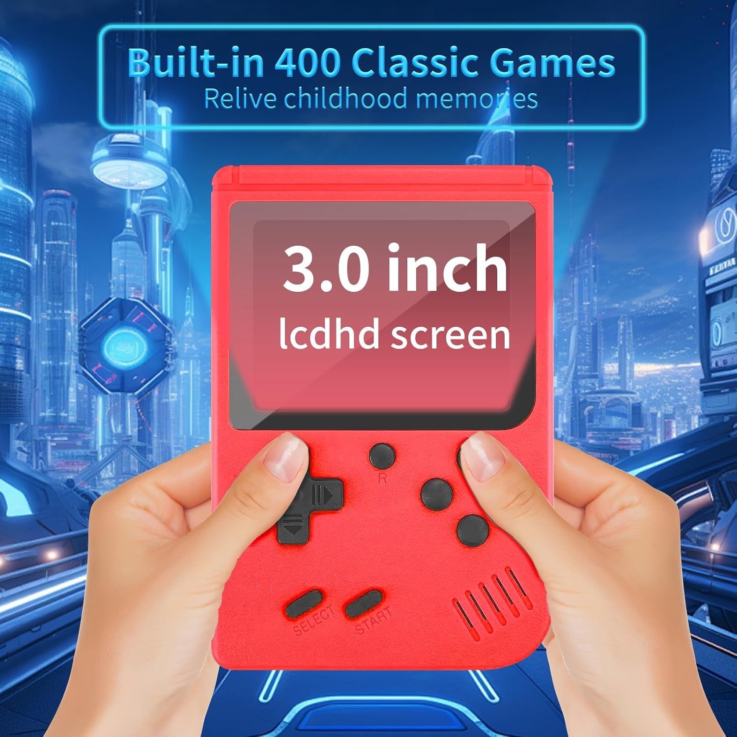 NEW 400 Games Retro Handheld Game Console Video Game Player FunGiftRandom Color