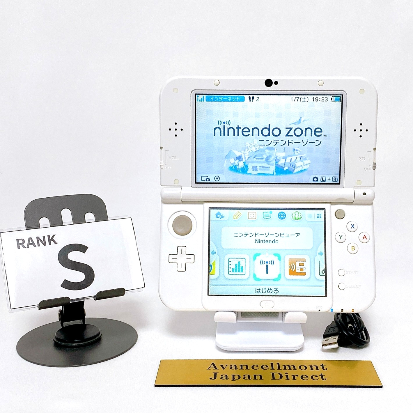 New Nintendo 3DS XL LL Pearl White Console Stylus Japan Tested Working Rank S