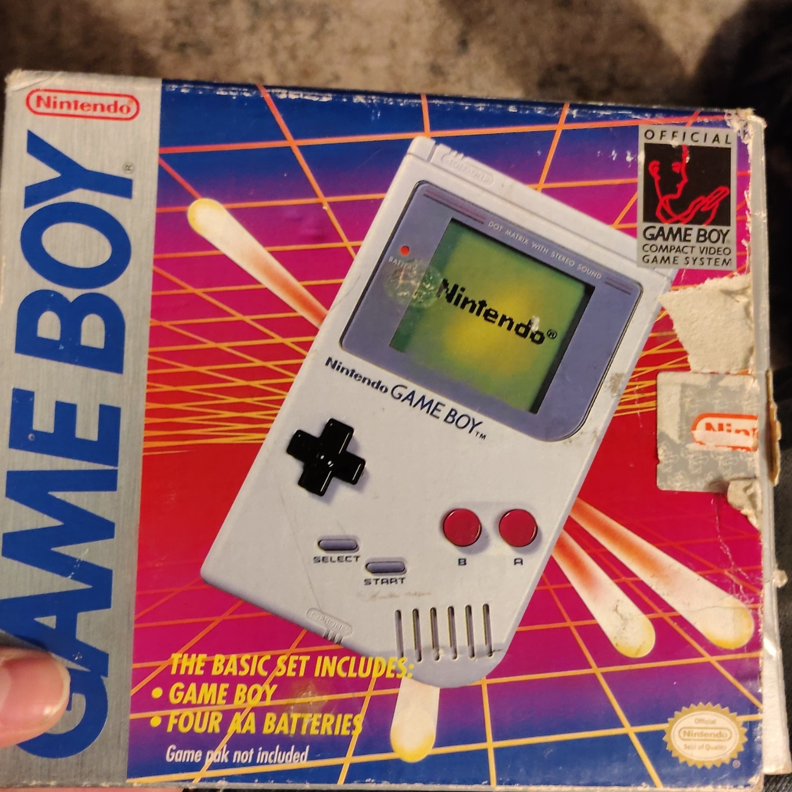 Nintendo Game Boy DMG-01 Gray Handheld System Stereo Sound Game Link