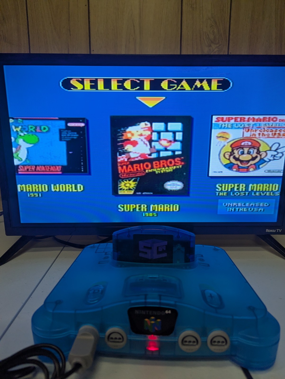 Nintendo 64 Ice Blue Console + SummerCart 64