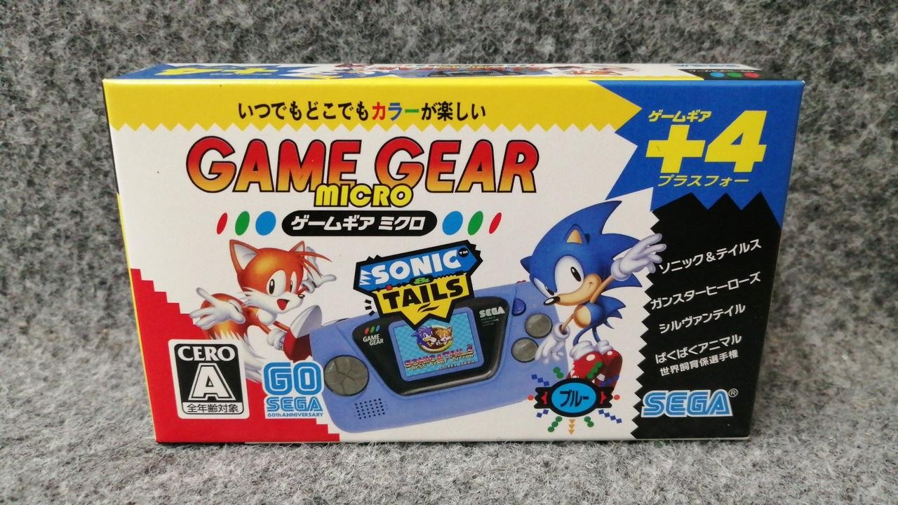 Sega Game Gear Micro Blue 30th Anniversary Console with 4 Built-in Games Used