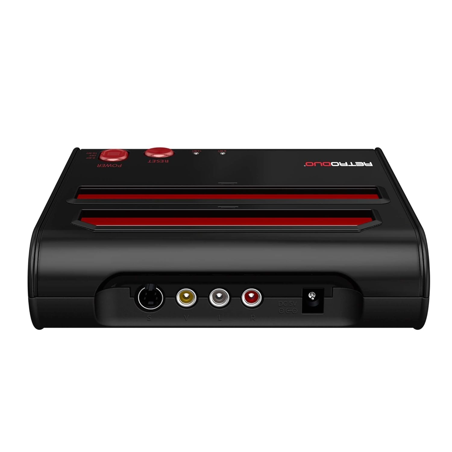 NEW Retro-Bit Retro Duo 2-in-1 Console NES/SNES Compatible Black Red