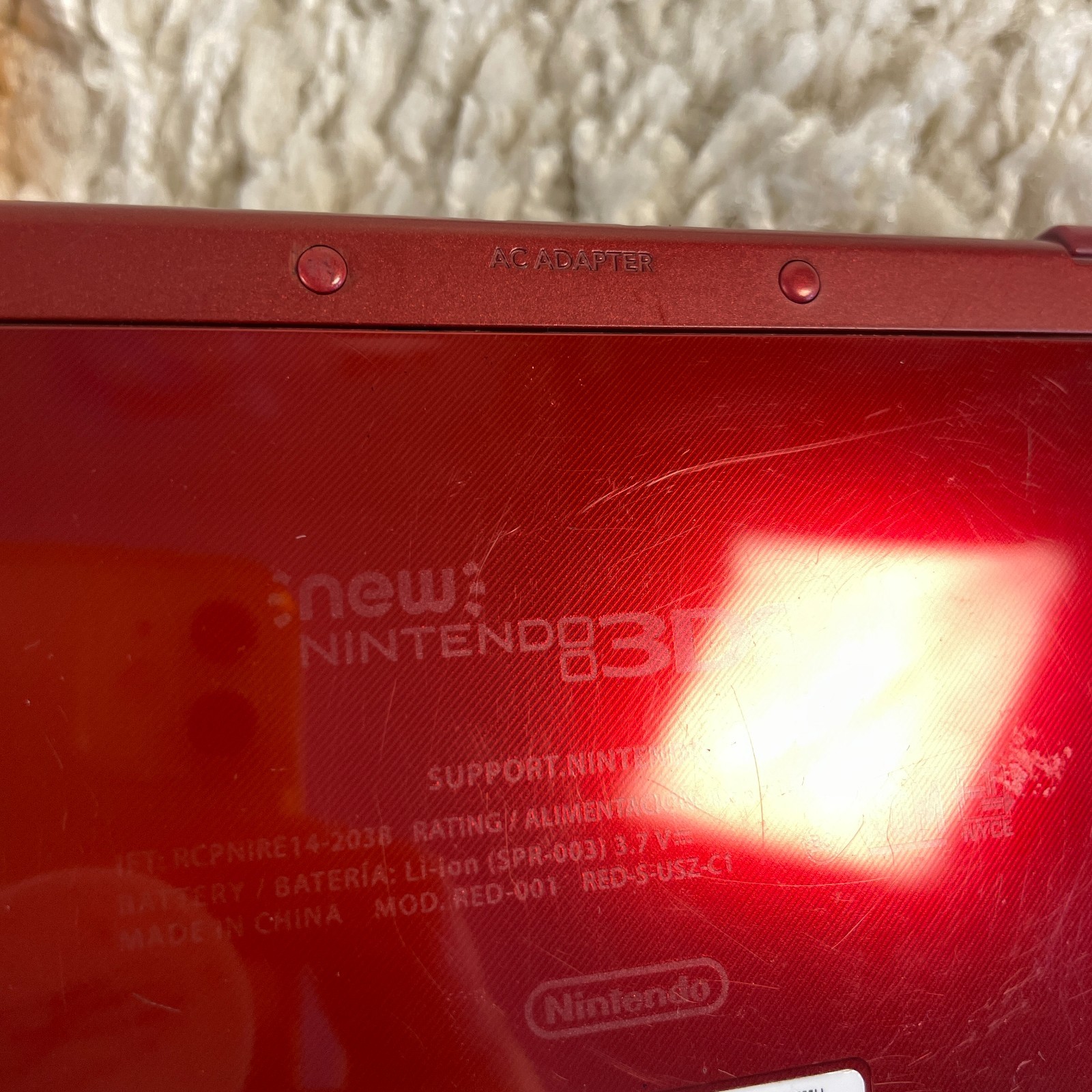 Nintendo “New” 3DS XL Metallic Red Handheld Console System RED-001 Top IPS Works