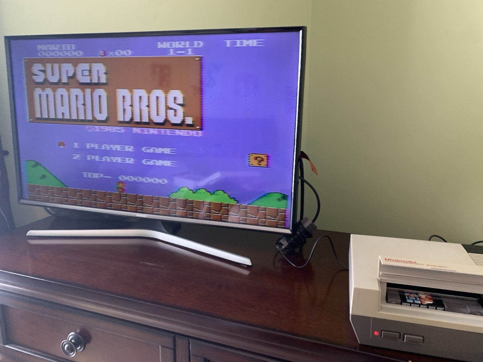 Original Nintendo NES Console w/ Super Mario Duck Hunt Game ONLY! Works – READ!
